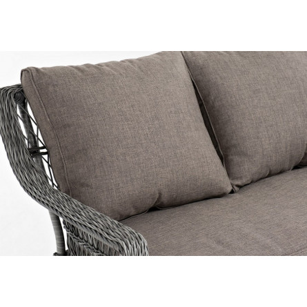 "Гранд Латте" диван трехместный из искусственного ротанга, цвет графит