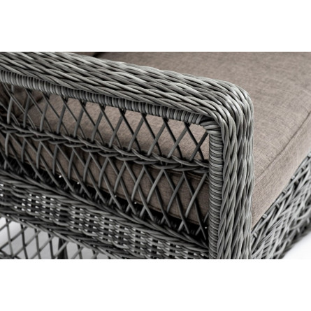 "Гранд Латте" кресло из искусственного ротанга, цвет графит