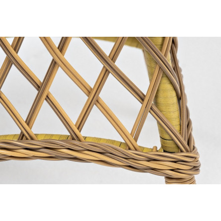 "Эспрессо" плетеный круглый стол, диаметр 80 см, цвет соломенный