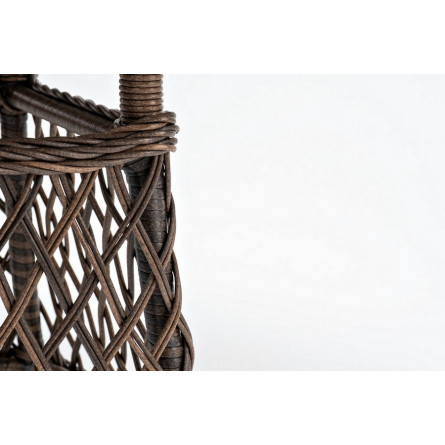 "Эспрессо" плетеный круглый стол, диаметр 80 см, цвет коричневый