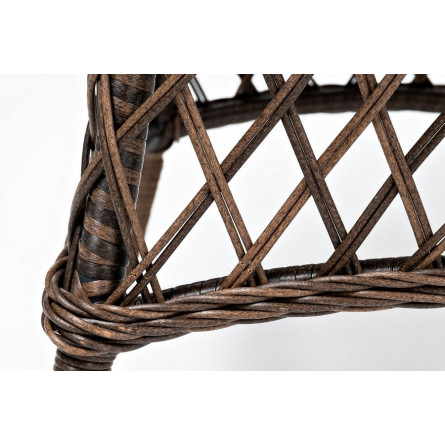 "Эспрессо" плетеный круглый стол, диаметр 80 см, цвет коричневый