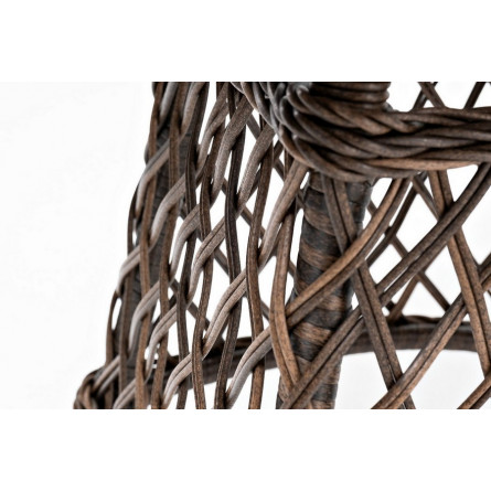 "Эспрессо" плетеный круглый стол, диаметр 80 см, цвет коричневый