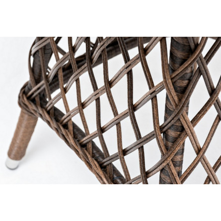 "Эспрессо" плетеный круглый стол, диаметр 80 см, цвет коричневый