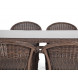 "Амароне" обеденная группа из искусственного ротанга на 6 персоны, цвет коричневый "Амароне" обеденная группа из искусственного ротанга на 6 персоны, цвет коричневый