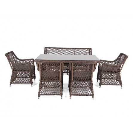 обеденная группа плетеная на 6 персон