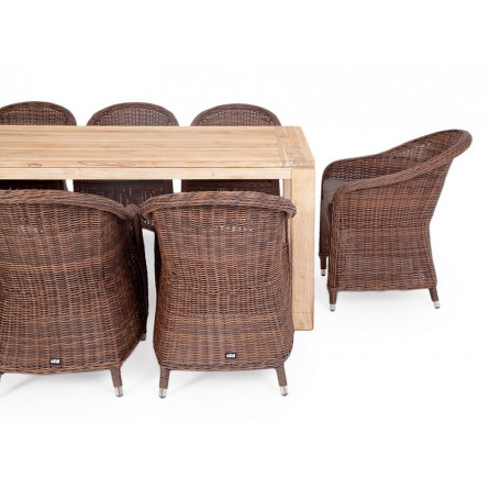 "Арбаро С" обеденная группа садовая, цвет коричневый