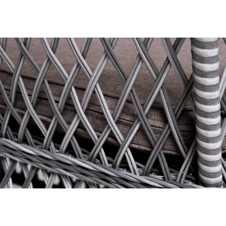 "Катания" обеденная группа плетеная на 6 персон, цвет графит