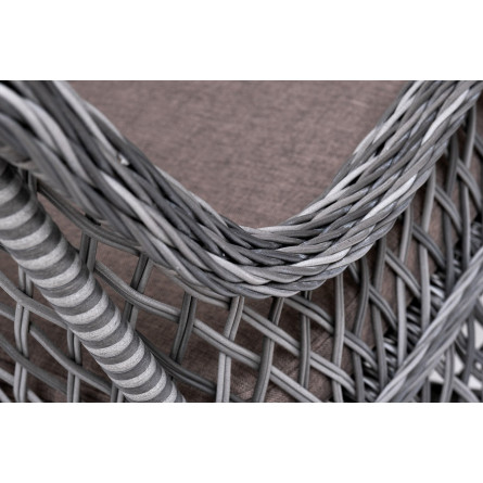 "Катания" обеденная группа плетеная на 6 персон, цвет графит