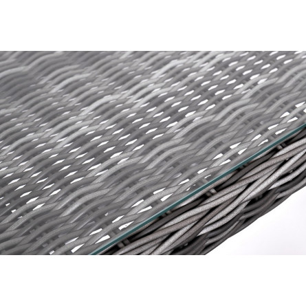 "Катания" обеденная группа плетеная на 6 персон, цвет графит