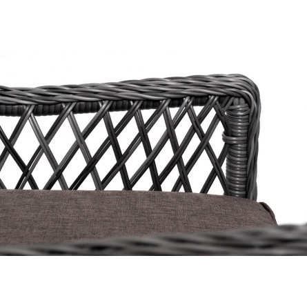 "Катания" обеденная группа плетеная на 6 персон, цвет графит