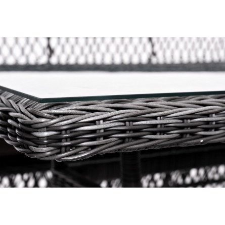 "Катания" обеденная группа плетеная на 6 персон, цвет графит