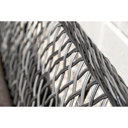 "Катания" обеденная группа плетеная на 4 персоны, цвет графит