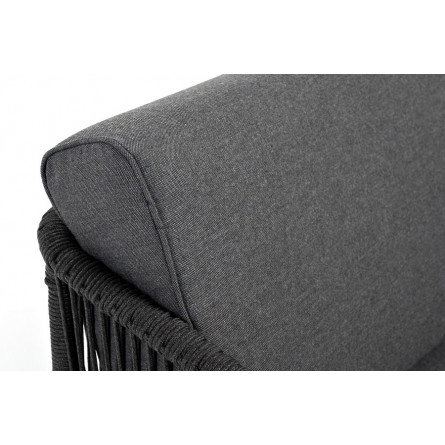 "Канны" модуль диванный угловой плетеный из роупа (веревки) темно-серый