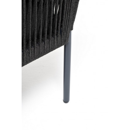 "Канны" модуль диванный угловой плетеный из роупа (веревки) темно-серый