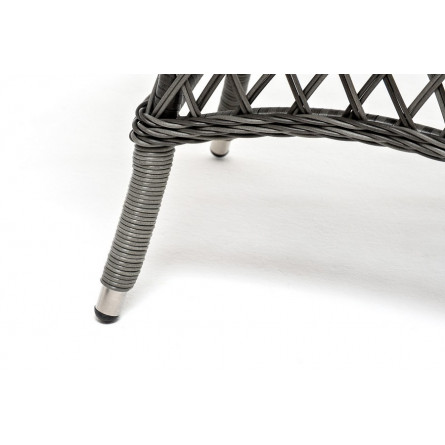 "Эспрессо" плетеный круглый стол, диаметр 80 см, цвет графит