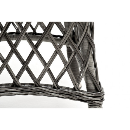 "Эспрессо" плетеный круглый стол, диаметр 80 см, цвет графит