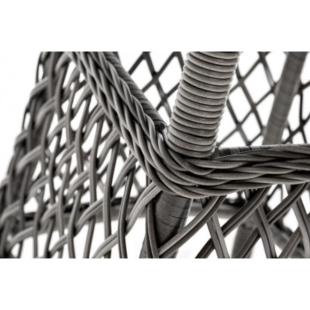 "Эспрессо" плетеный круглый стол, диаметр 80 см, цвет графит