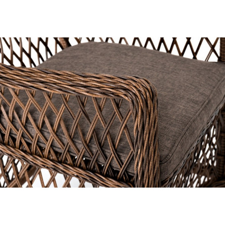 "Эспрессо-80 L" обеденная группа плетеная, цвет коричневый