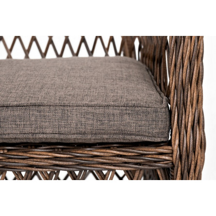 "Эспрессо-80 L" обеденная группа плетеная, цвет коричневый