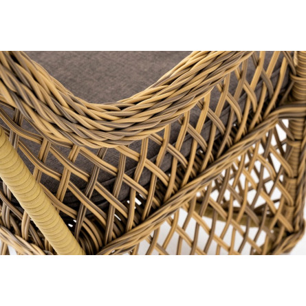 "Эспрессо-80 L" обеденная группа плетеная, цвет соломенный