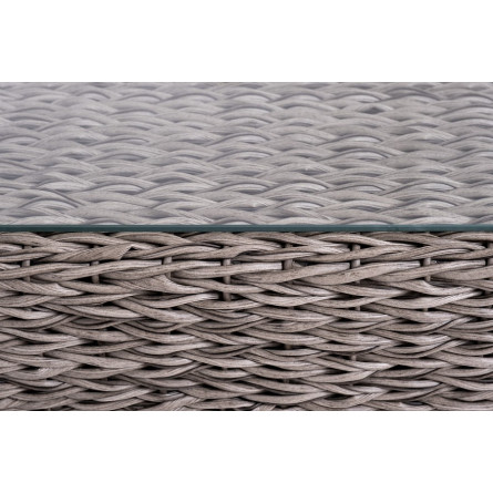 "Капучино" лаунж-зона из искусственного ротанга (гиацинт), цвет серый