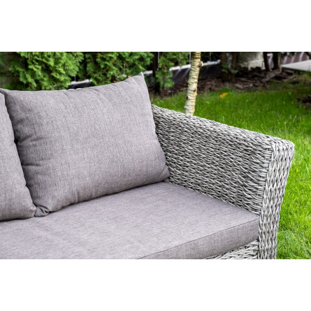 "Капучино" лаунж-зона из искусственного ротанга (гиацинт), цвет серый