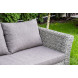 "Капучино" лаунж-зона из искусственного ротанга (гиацинт), цвет серый "Капучино" лаунж-зона из искусственного ротанга (гиацинт), цвет серый