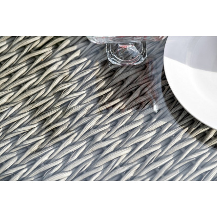 "Капучино" лаунж-зона из искусственного ротанга (гиацинт), цвет серый