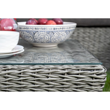 "Капучино" лаунж-зона из искусственного ротанга (гиацинт), цвет серый