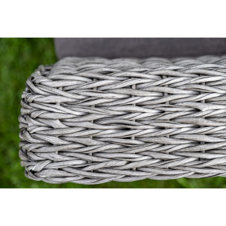 "Капучино" лаунж-зона из искусственного ротанга (гиацинт), цвет серый