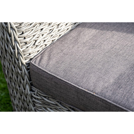 "Капучино Сингл" лаунж-зона из искусственного ротанга (гиацинт), цвет серый