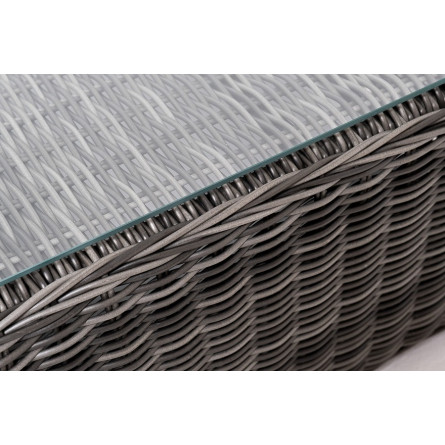 "Капучино Максимал" лаунж-зона из искусственного ротанга (гиацинт), цвет серый