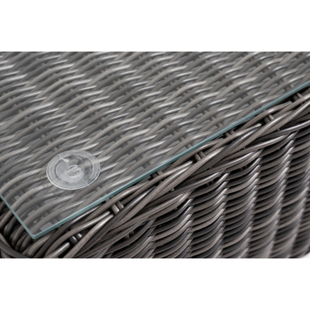 "Капучино Максимал" лаунж-зона из искусственного ротанга (гиацинт), цвет серый