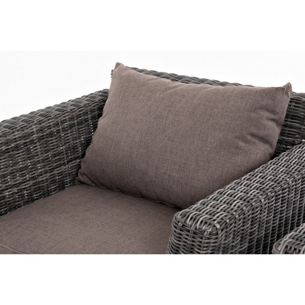 "Капучино Максимал" лаунж-зона из искусственного ротанга (гиацинт), цвет серый