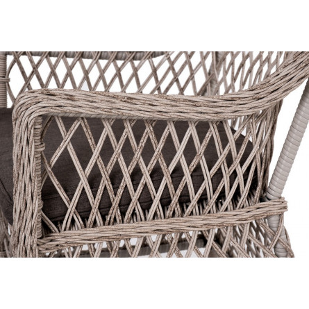 "Катания" обеденная группа плетеная на 6 персон, цвет бежевый