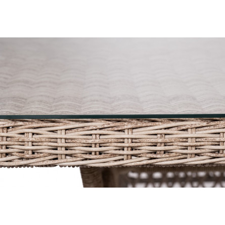 "Катания" обеденная группа плетеная на 6 персон, цвет бежевый