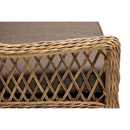 "Катания" обеденная группа плетеная на 6 персон, цвет соломенный