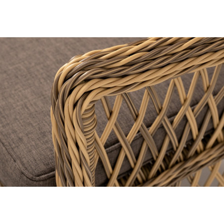 "Катания" обеденная группа плетеная на 6 персон, цвет соломенный