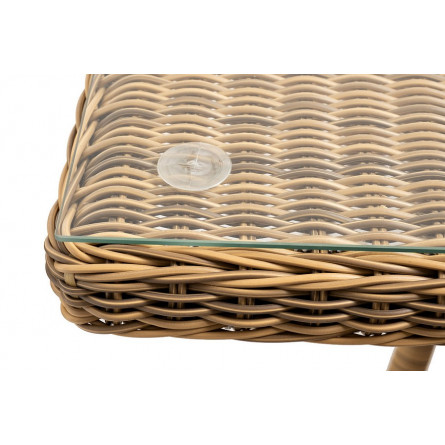 "Катания" обеденная группа плетеная на 6 персон, цвет соломенный