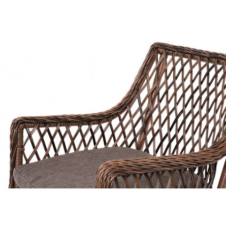 "Асти" лаунж-зона из искусственного ротанга на 4 персоны, цвет коричневый