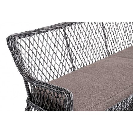 "Асти" лаунж-зона из искусственного ротанга на 4 персоны, цвет графит