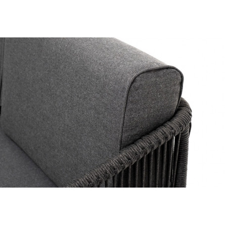 "Канны" модульная угловая лаунж-зона из роупа (веревки), цвет темно-серый