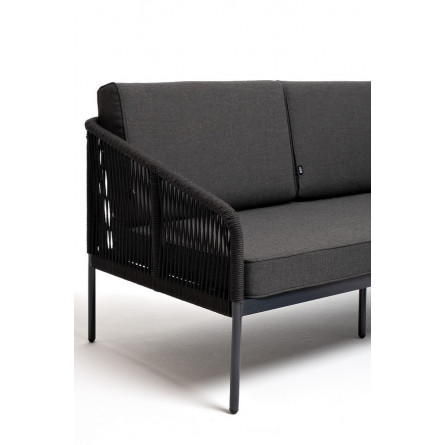 "Канны" модульная угловая лаунж-зона из роупа (веревки), цвет темно-серый