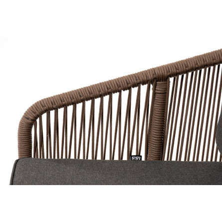 "Канны" лаунж-зона 4-ая из роупа со столом "Гранада" (серый гранит), основание дуб, цвет коричневый