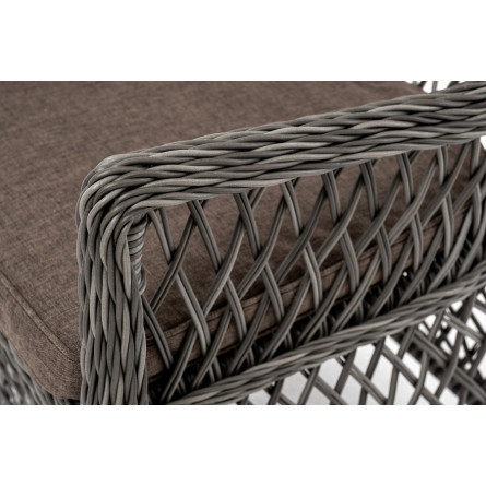 "Эспрессо-80 L" обеденная группа плетеная, цвет графит