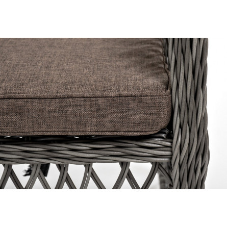 "Эспрессо-80 L" обеденная группа плетеная, цвет графит