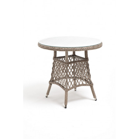 "Эспрессо-80 L" обеденная группа плетеная, цвет бежевый