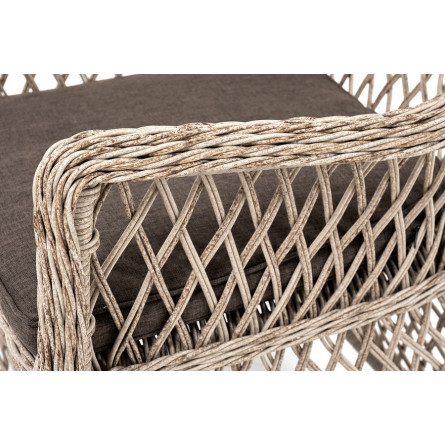 "Эспрессо-80 L" обеденная группа плетеная, цвет бежевый