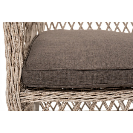 "Эспрессо-80 L" обеденная группа плетеная, цвет бежевый