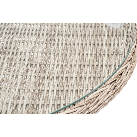 "Эспрессо-80 R" обеденная группа плетеная, цвет бежевый